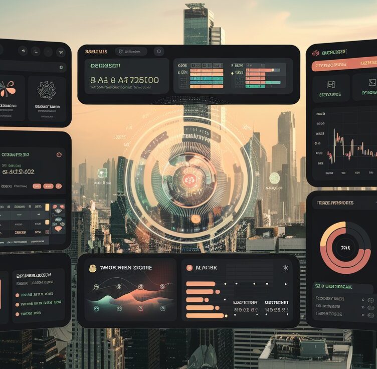 a futuristic best ai apps whit a glowing effect