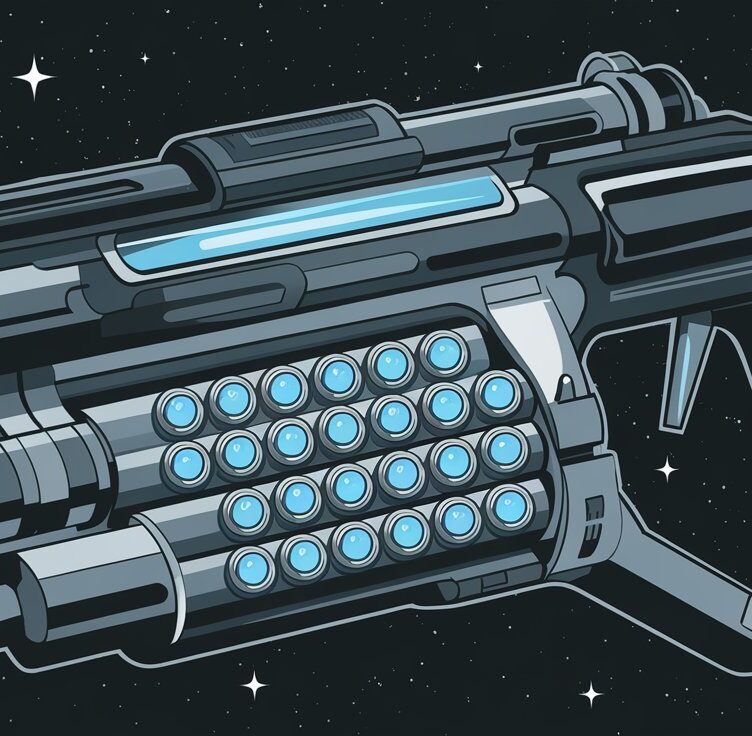 a future restrict gel blaster gun with a shining effect